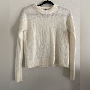 Quince Sweater Wool Alpaca Cream Diamon Knit Size S Classic